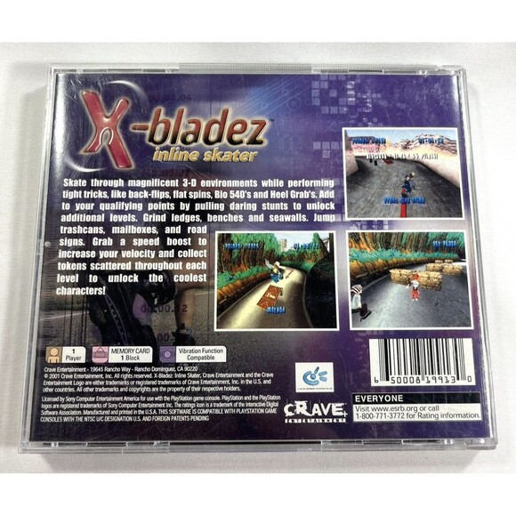 Complete X-Bladez Inline Skater Sony PlayStation 1 Complete with Manual Tested - Picture 2 of 9